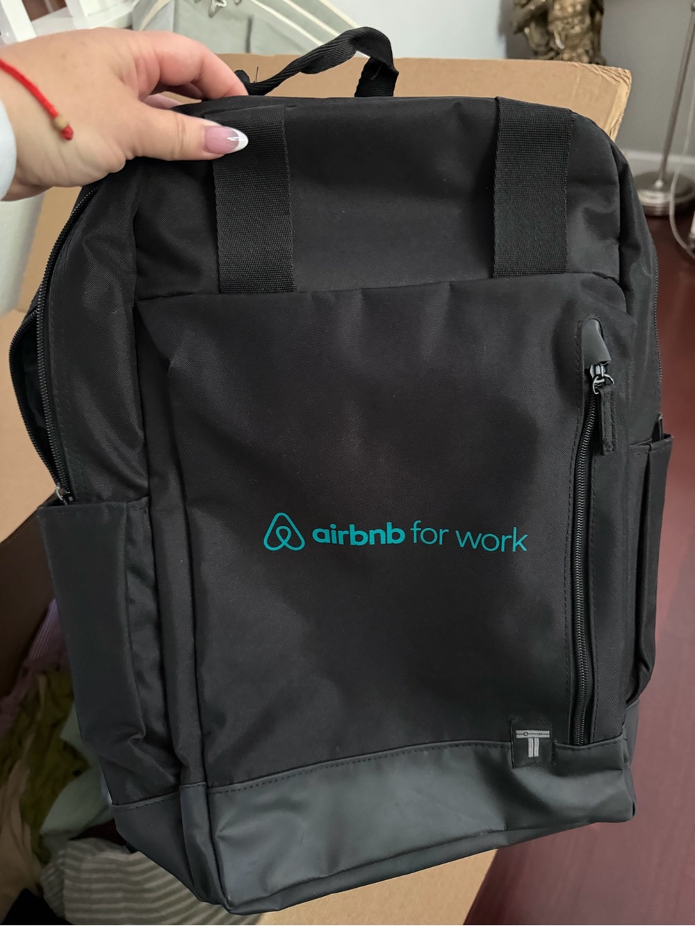 Airbnb For Work Black Logo Backpack